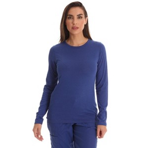 Just Love Women’s Long Sleeve Underscrub T-Shirt – Soft Fitted Undershirt Tee for Nurses, Doctors & Everyday Wear - 1 of 3