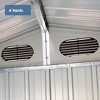 Outdoor Storage Shed, Metal Garden Shed Backyard with 2 Doors and 4 Vents for Car,Truck,Bike, Garbage Can,Tool,Lawnmower - 3 of 4