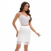 INSPIRE CHIC Women's Lace Trim Anti-Static Slip Knee Length Half Slips Lightweight Underskirt - 4 of 4