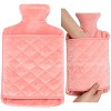 EBF Home 2 Liter Hot Water Bottle with Hand Warming Pocket - Hot Water Bottle/Hand Feet Warmer, Menstrual Cramps, Neck Shoulder Pain Relief - 4 of 4