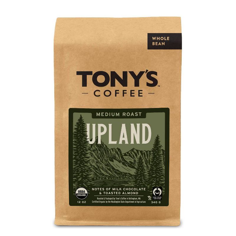 Tony&#39;s Coffee Upland Medium Roast Whole Bean Coffee - 12oz, 1 of 6