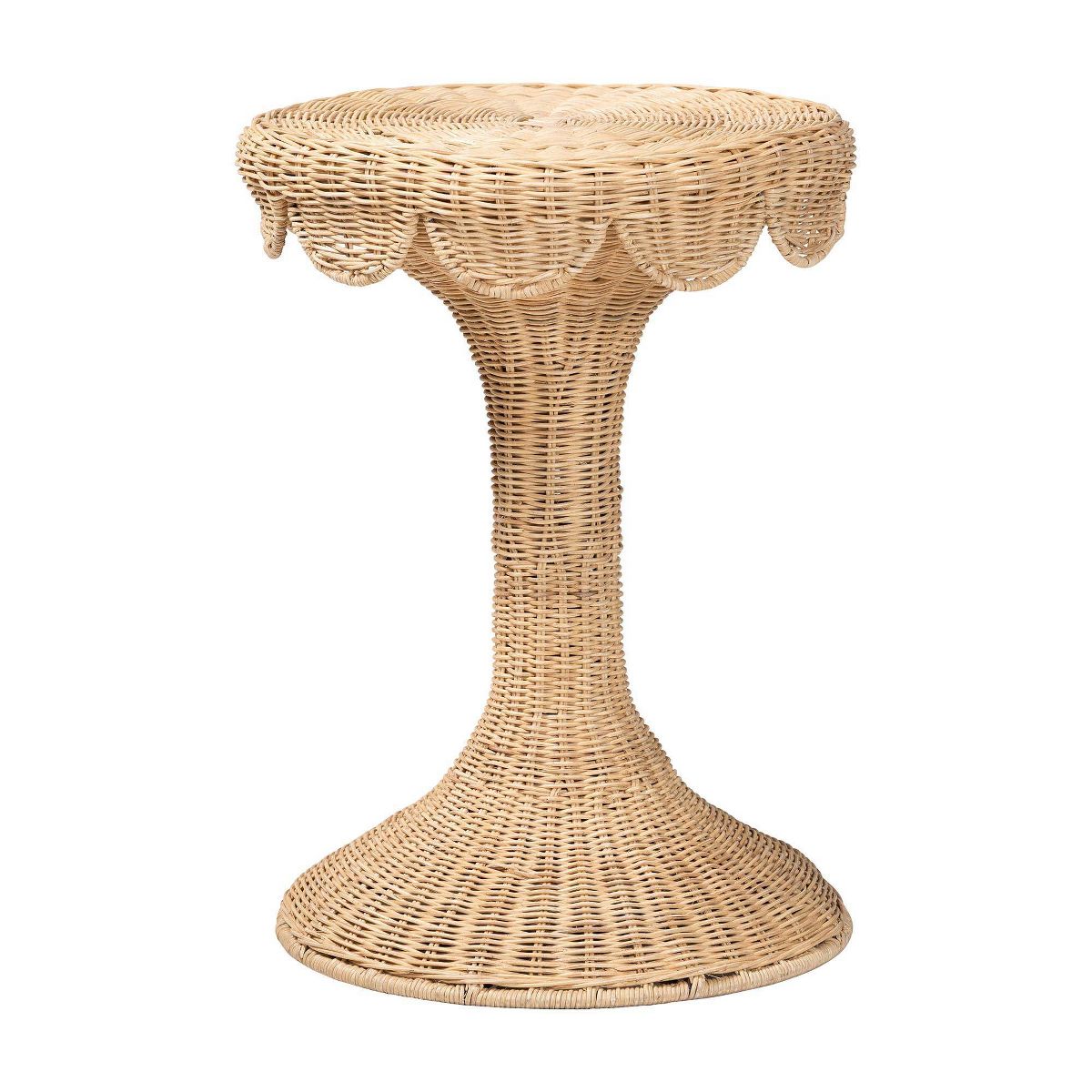 bali & pari Natala Rattan End Table Light Honey