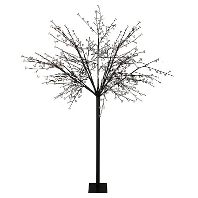 Northlight 8' Prelit LED Multi-Function Cherry Blossom Flower Tree Pure White Lights