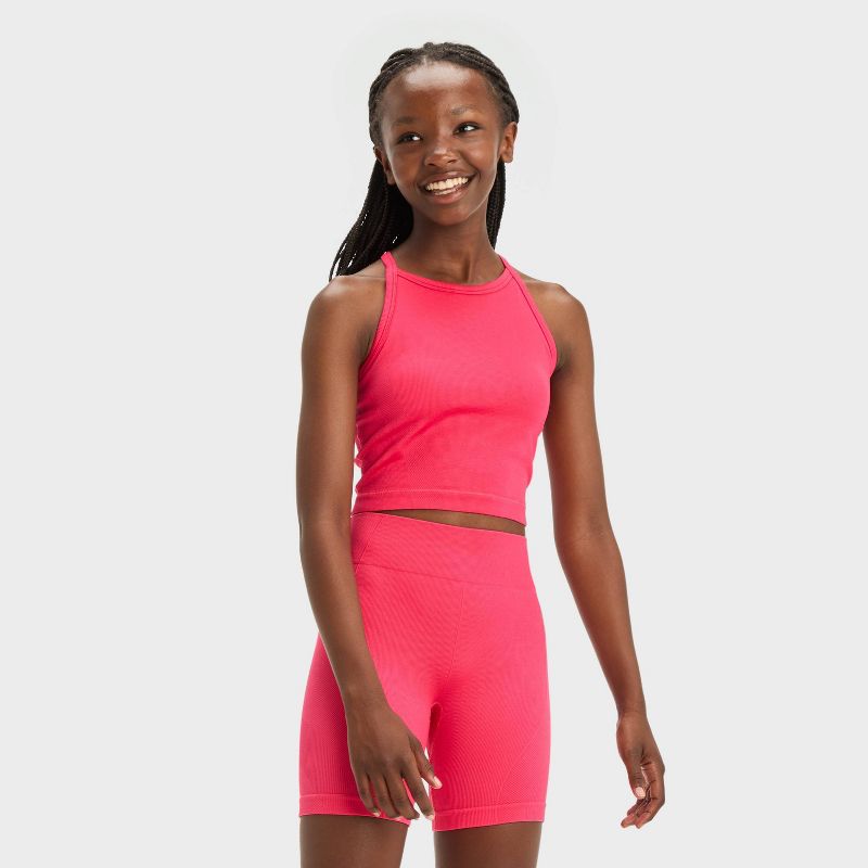 Girls&#39; Seamless Bike Shorts - All In Motion™, 4 of 5