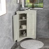 XINGHANZHENXUAN Triangle Bathroom Storage Cabinet with Adjustable Shelves, Freestanding Floor Cabinet for Home Kitchen - 4 of 4
