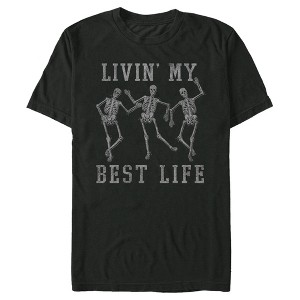 Men's Lost Gods Halloween Livin' My Best Life T-Shirt - 1 of 4