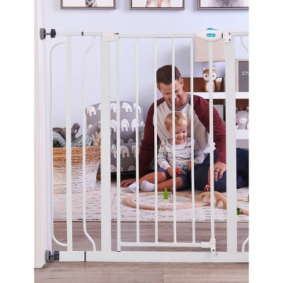 Extra Tall White Metal Retractable Safety Gate