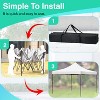 BestMassage Pop-Up Canopy Tent with Backpack Bag Portable Folding Gazebo, White - 4 of 4