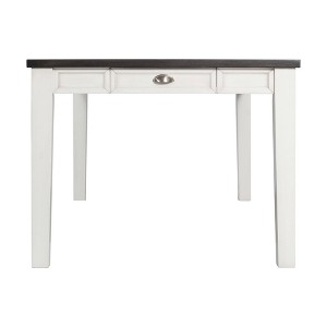 Picket House Furnishings Jamison Two-Tone Counter Height Extendable Dining Table White: Mid-Century Modern, Seats 6 With Leaf - 1 of 4