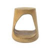 CAVINAS MGO Hollow Patio Side Table, Wood-like Texture Outdoor End Table, Round Sofa Side Table -Indoor/Outdoor End Table - 2 of 4