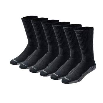 Dickies Men's Dri-Tech Crew Socks 6pk - Black 10-14