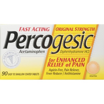 Percogesic Aspirin-Free Pain Reliever/Fever Reducer 90 Ct