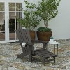Merrick Lane HDPE Adirondack Chair with Cup Holder and Pull Out Ottoman, All-Weather HDPE Indoor/Outdoor Lounge Chair - 2 of 4