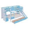 Stairway Bunk Bed with Slide,Castle Wooden Bedframe with Storage Staircase and Drawers for Kids Boys Girls Teens - 4 of 4