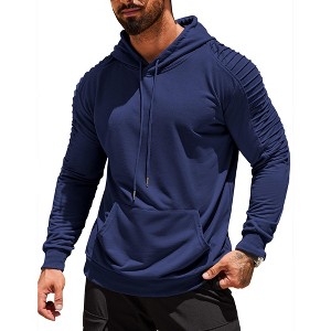 COOFANDY Mens Casual Drawstring Hoodies Fashion Hooded Collar Athletic Pullover with Pocket - 1 of 4