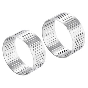 Unique Bargains Heat-Resistant Perforated Stainless Steel Cake Rings for Baking - 1 of 4