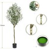 5.9FT Faux Potted Olive Tree with Realistic Leaves and Adjustable Stems, Decorative Faux Olive Tree in Pot for Living Room Office Decor - 4 of 4