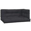 vidaXL Pallet Cushions 3 pcs Black Fabric - 2 of 4
