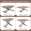 Sapphtopaz Modern Multifunctional Lift Coffee Table with Metal Adjustable Height Legs Dining Table with Extendable Top for Living Room - 3 of 4
