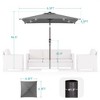 Sonkuki 6.5 FT LED Square Outdoor Patio Umbrella Market Table Umbrella - 3 of 4