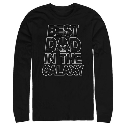 Men's Star Wars: A New Hope Father's Day Best Dad Darth Vader Helmet Long Sleeve Shirt - image 1 of 2