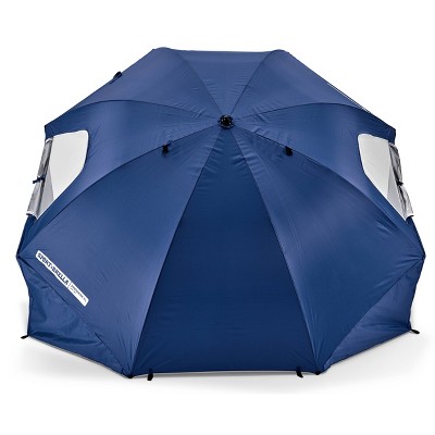 Blue XL Beach Canopy Umbrella with Privacy Panels