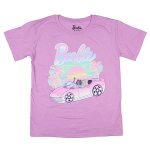 Barbie Girl's Barbie and Friends Pink Convertible Fun Kids T-Shirt - 1 of 3