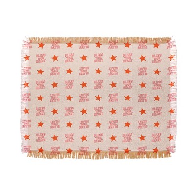 retrografika Southern Snark Bless your heart Woven Throw Blanket - Deny Designs