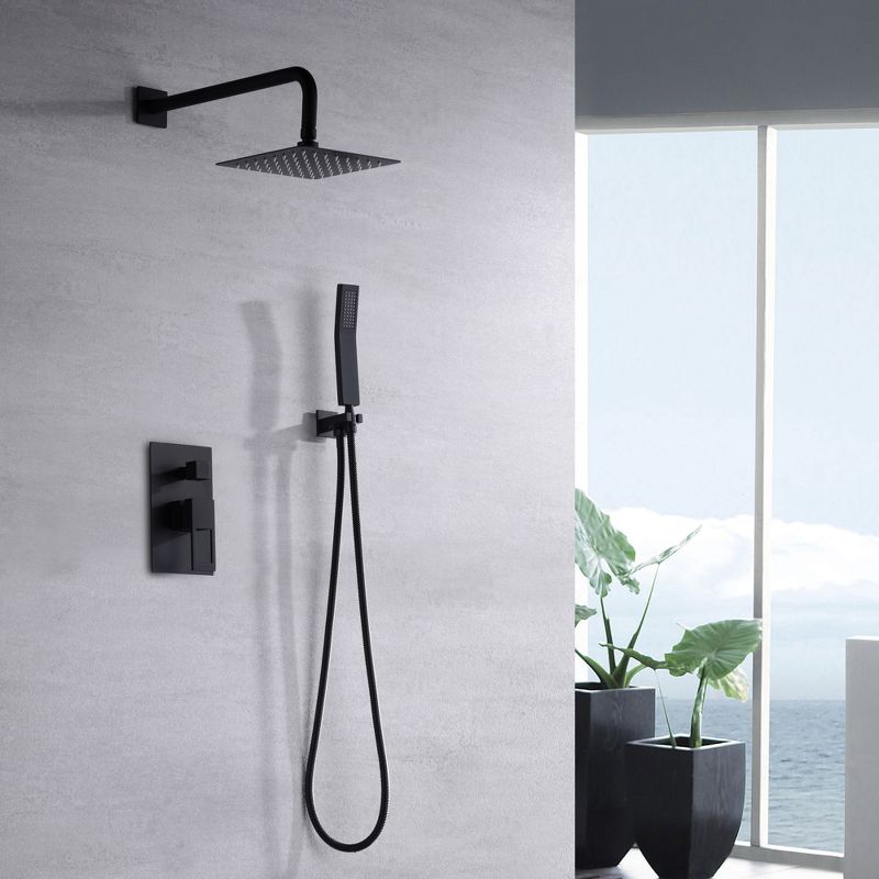 Sumerain Matte Black Pressure Balance Shower Systems with 8 Inches Rain shower and Handheld, 3 of 8