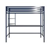 Twin Maxwell Kids' Metal Loft Bed with Desk & Shelves Blue/Black - Novogratz: Twin Size, Metal Frame, Loft Bed with Desk - 4 of 4