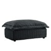 PAGED Corduroy Fabric Ottoman, Modern Wooden Sectional Sofa Footstool Module with Thickened Seat Cushion, Shoe Bench for Living Room, Bedroom - 3 of 4