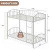 Twin Over Twin Metal Bunk Bed, Heavy Duty Frame with Guardrail & Ladder, Space-Saving Steel Bed for Kids, No Box Spring Needed - 4 of 4