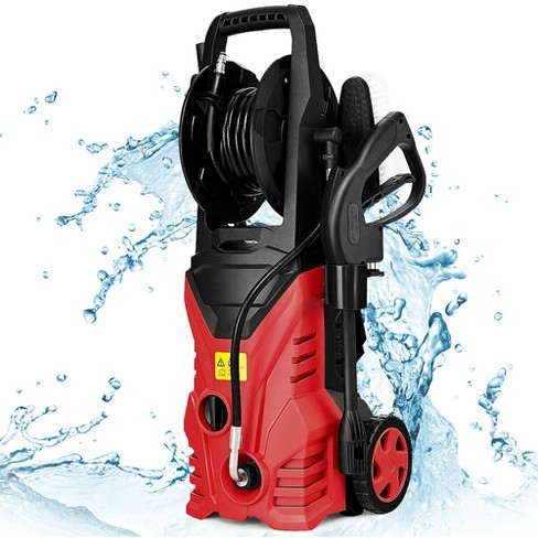 Costway 2030psi Electric Pressure Washer Cleaner 1.7 Gpm 1800w W/ Hose Reel - Red - Size 16 lbs