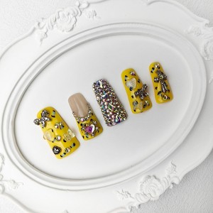 Vynxaria Yellow Trendsetting Wearable Nails for Modern Fashion Size L - 1 of 4