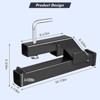 Clamp On Trailer Hitch Receiver, 2" Ball Tractor Mount Receiver,Suitable for SUVs, Trucks, and Large Commercial Vehicles - 2 of 4