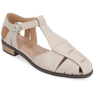 Journee Collection Womens Azzaria Low Block Heel Square Toe Flats - 1 of 4