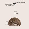 JONATHAN Y Campana Bohemian Modern Woven Rope/Iron LED Pendant - 3 of 4