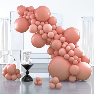 PartyWoo Balloons Dusty Pink Blush Rose 36 18 12 10 5 Inch 100 pcs
