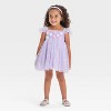 Audrey Camille Toddler Girls' Floral & Stars Tank Tulle Dress - Lavender - 3 of 3