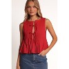 Petal and Pup Womens Delia Pleat Tie Top - 4 of 4