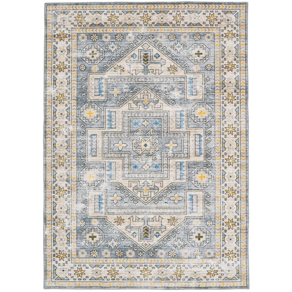 Washable Parson Rug Gray/Beige
