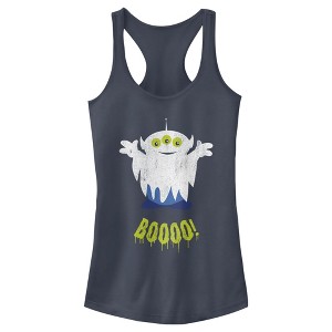 Juniors Womens Toy Story Halloween Squeeze Alien Boo Ghosts Racerback Tank Top - 1 of 4