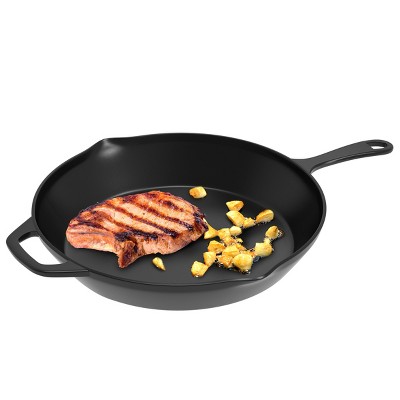 Hastings Home 12" Pre-Seasoned Nonstick Cast Iron Skillet for Home, Camping, Indoor and Outdoor Cooking, Grilling, Frying, Searing, Baking