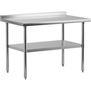 NSF Certified Stainless Steel Work Table, 30" x 24" Heavy-Duty Kitchen Prep Table for Home, Restaurant, Hotel & Outdoor Use - 1 of 4