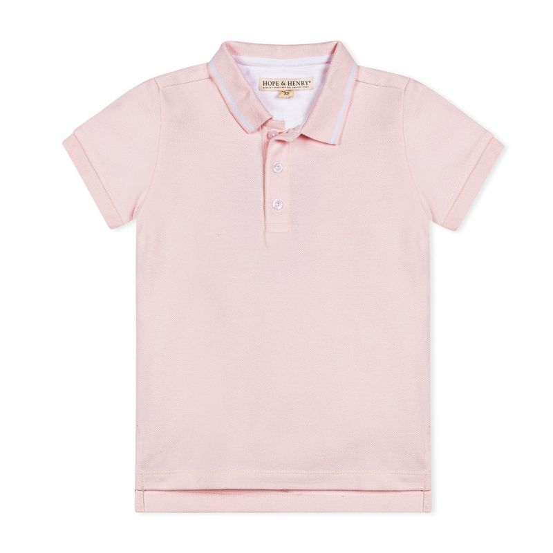 Hope & Henry Boys' Organic Short Sleeve Knit Pique Polo Shirt, Infant, 1 of 5