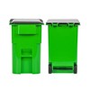 Set of 3 Mini Green Trash Cans With Lid & Wheels for WWE & AEW Wrestling Figures - 3 of 4