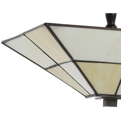 Elegant Cream Glass Drum LED Ceiling Flush Mount with Crystal Embellishment