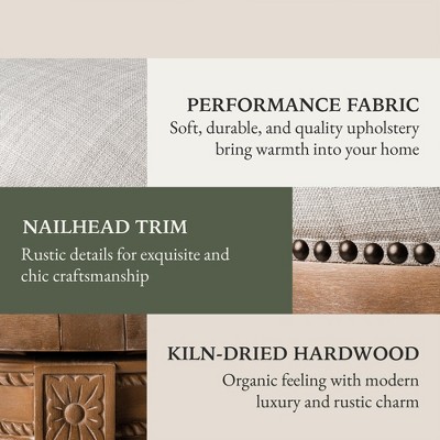 Weathered Oak Swivel Bar Stools with Upholstered Seats, Set of 4