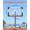 44" Portable Basketball Hoop, 8–10 ft Adjustable Stand for Indoor & Outdoor Play - 3 of 4