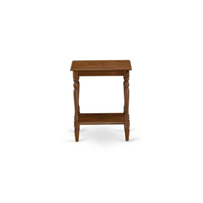 East West Furniture,End Table with Open Storage Shelf